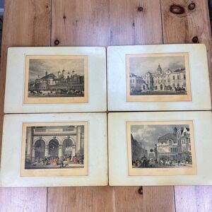 Vintage Lady Clare Shepherds London Placemats Set of 4 Felt Back Made in England